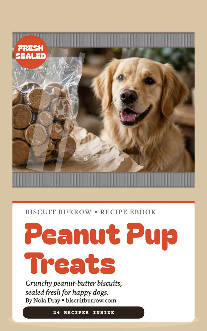 Peanut Pup Treats vacuum pack cover template