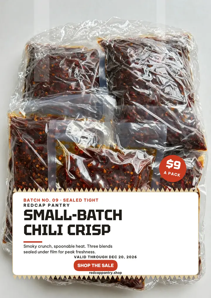 Redcap Pantry chili crisp sale flyer template