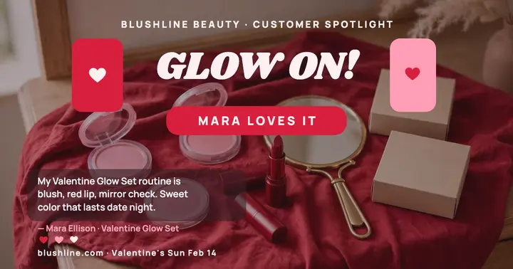 Blushline Valentine blush review post template