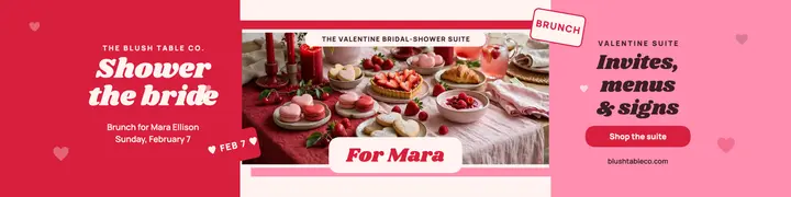 Mara bridal shower brunch banner template