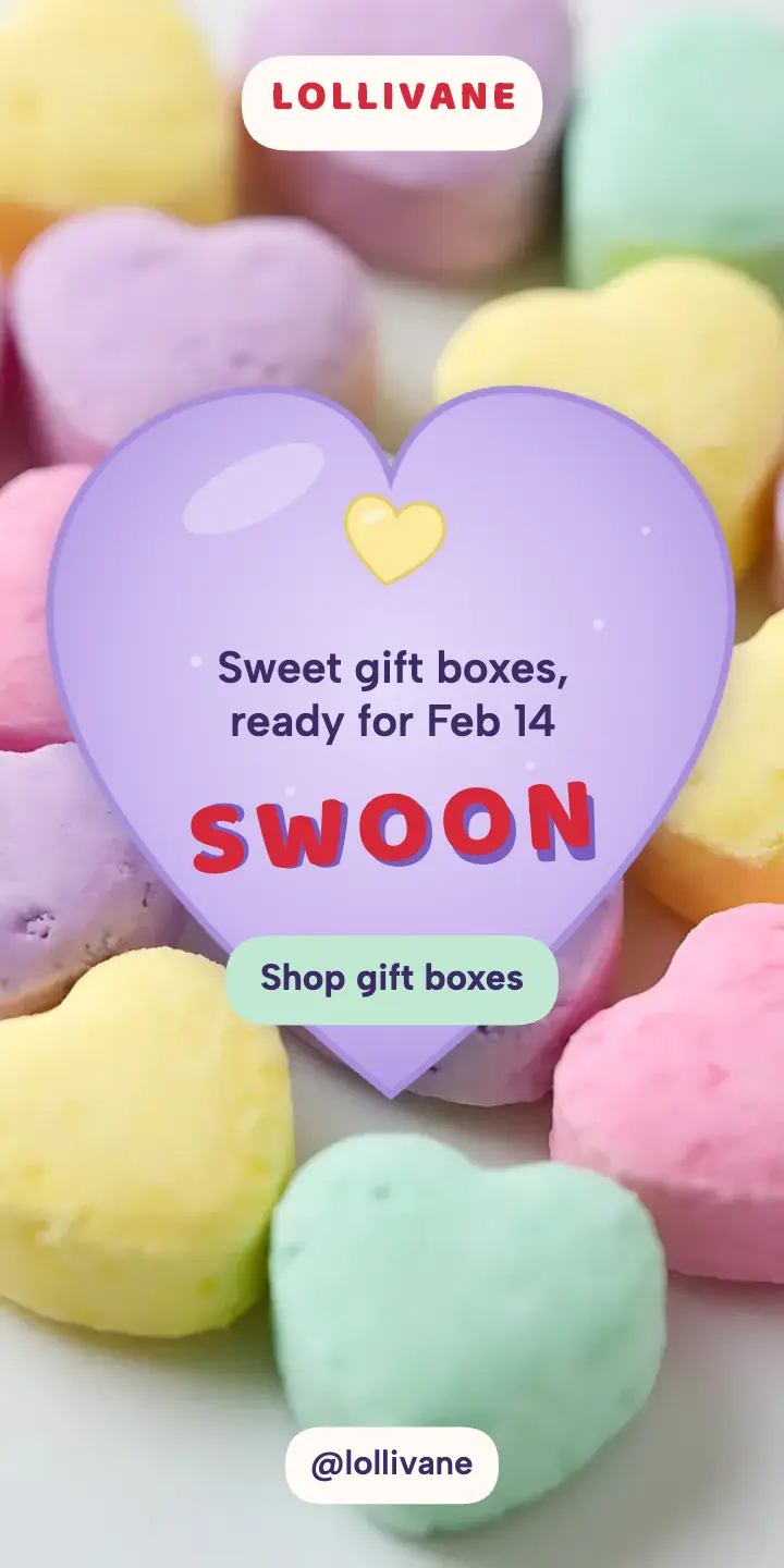 Valentine's candy gift boxes half-page ad template