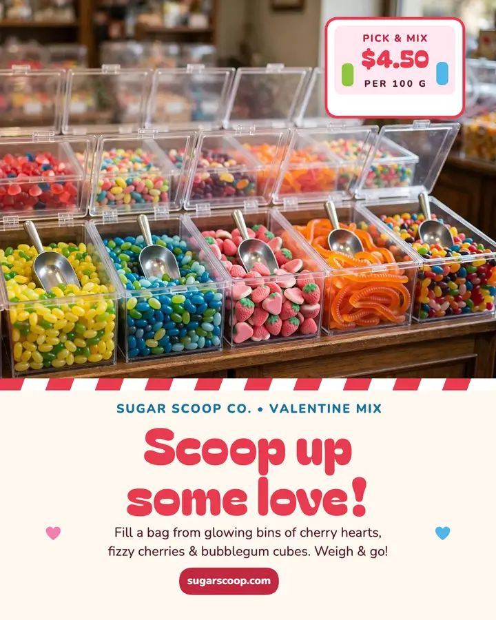 Sugar Scoop Valentine mix post template