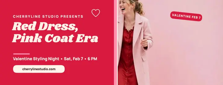 Cherryline Valentine styling night cover template