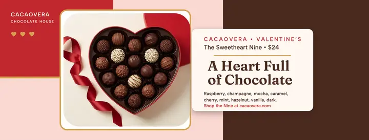 Cacaovera Sweetheart Nine Valentine cover template