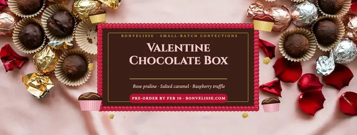 Bonvelisse Valentine chocolate box Facebook cover template