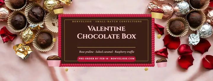 Bonvelisse Valentine chocolate box Facebook cover template