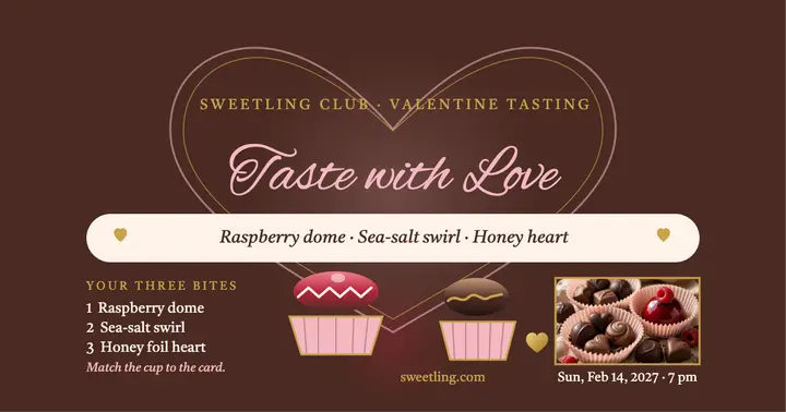 Sweetling Club Valentine chocolate tasting post template
