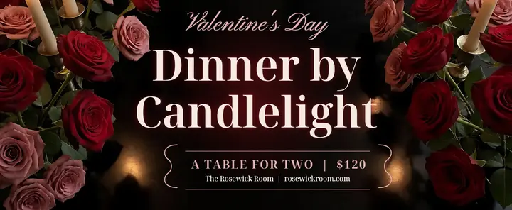 Rosewick Room Valentine dinner voucher: valentine's dinner for two gift voucher template