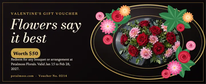 Petalmoss Valentine's voucher template