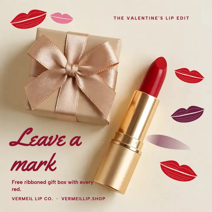 Vermeil Lip Co. Valentine's edit template