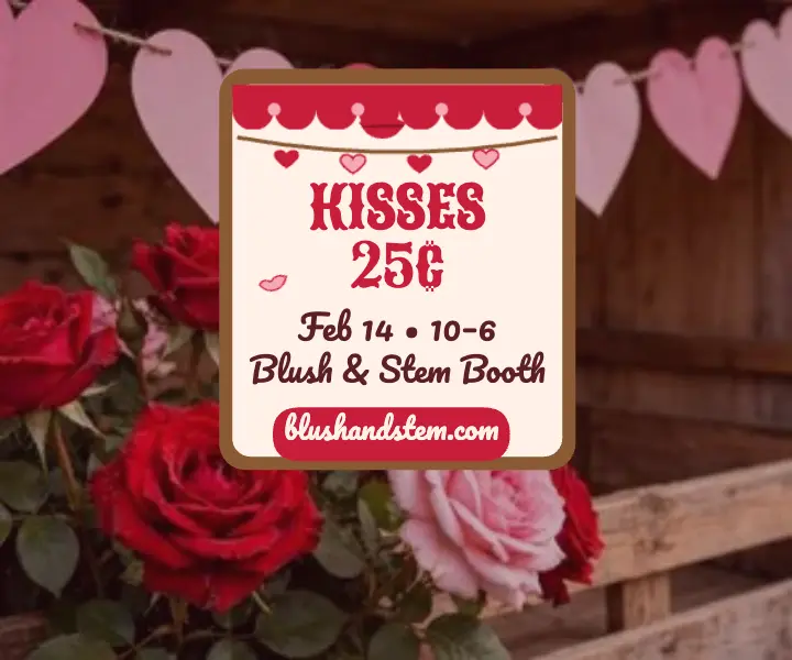 Blush and Stem kissing booth ad template