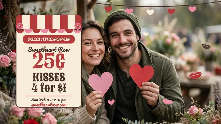 Sweetheart Row kissing booth thumbnail template