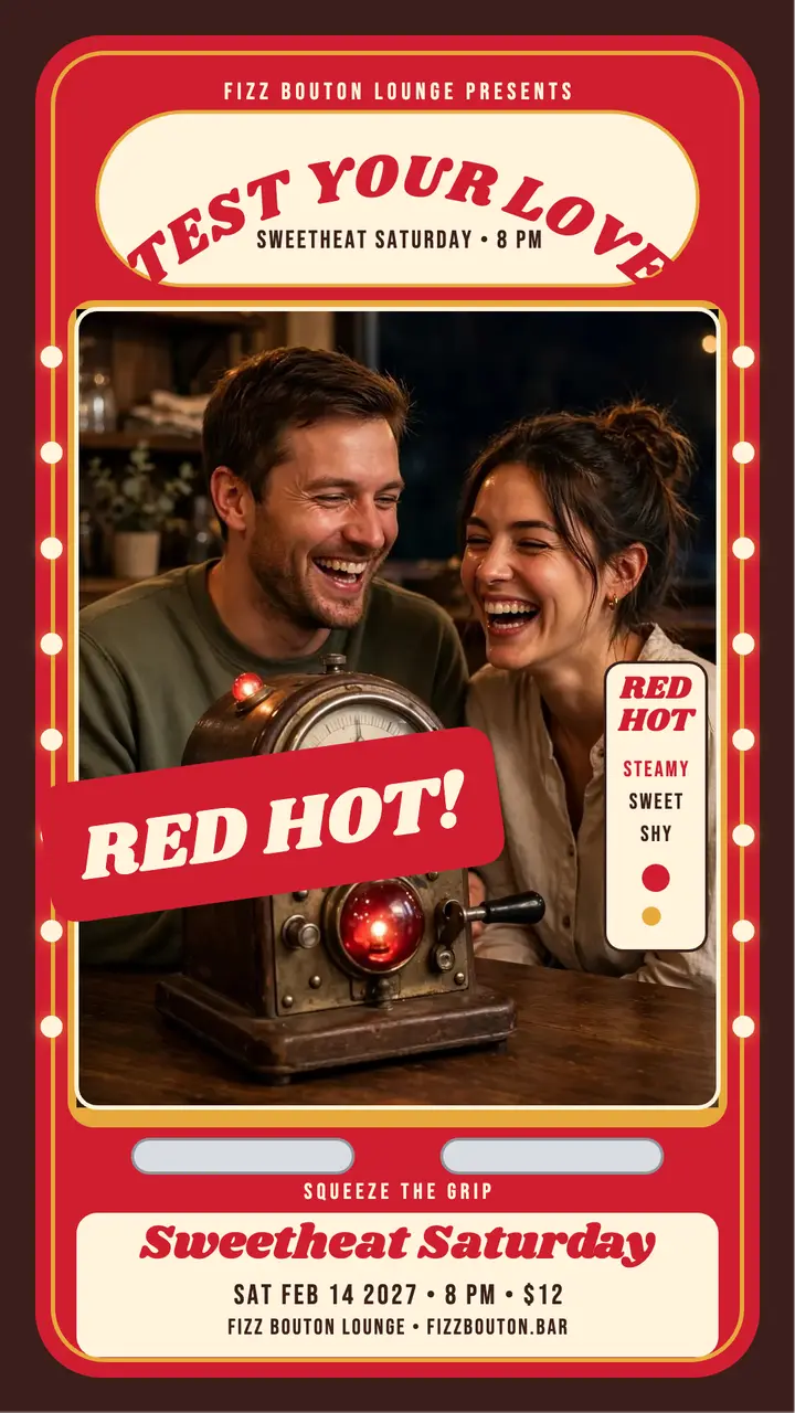 Fizz Bouton love-tester Valentine story template