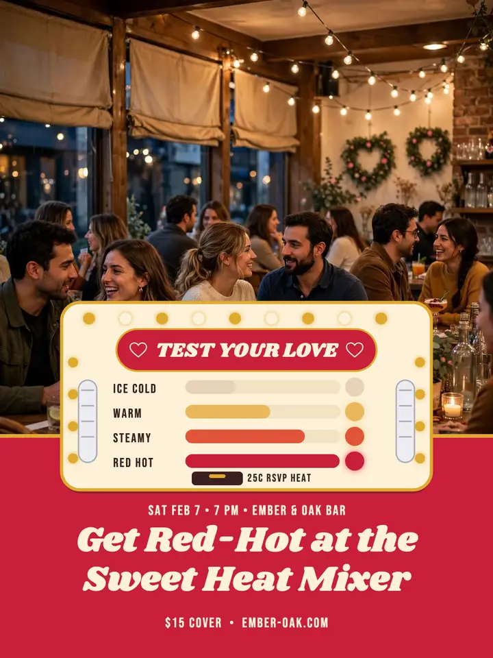 Sweet Heat Mixer love tester portrait template