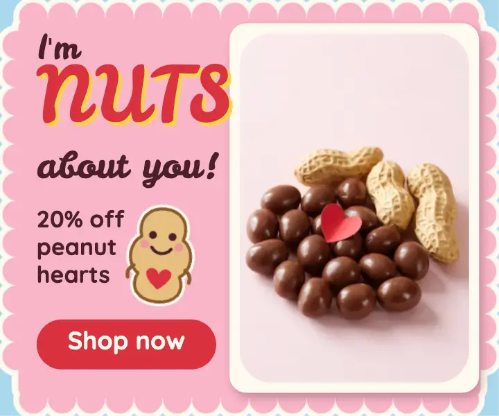 Nuts about you valentine ad template