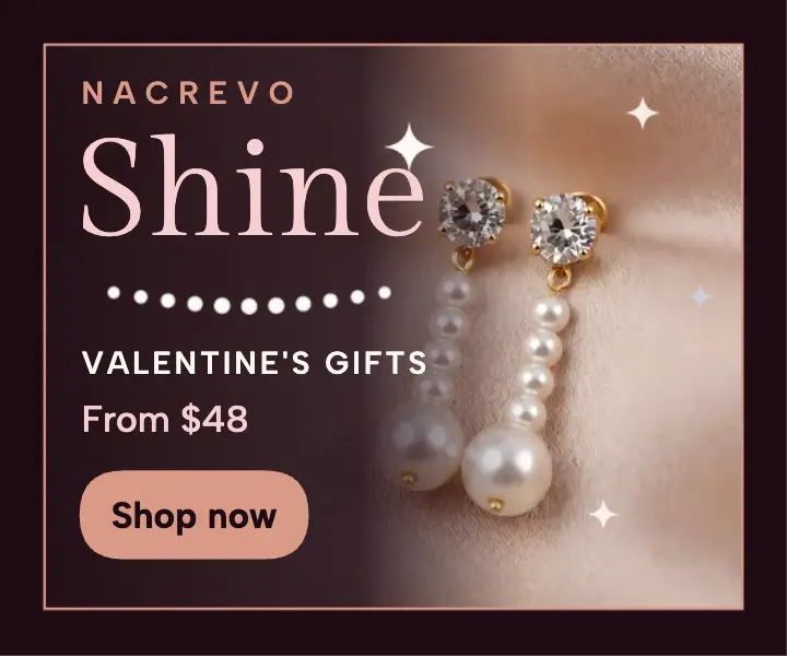 Nacrevo Valentine's pearl jewelry gift ad template