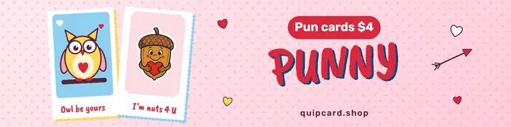 Quipcard Press Valentine pun cards vintage banner template