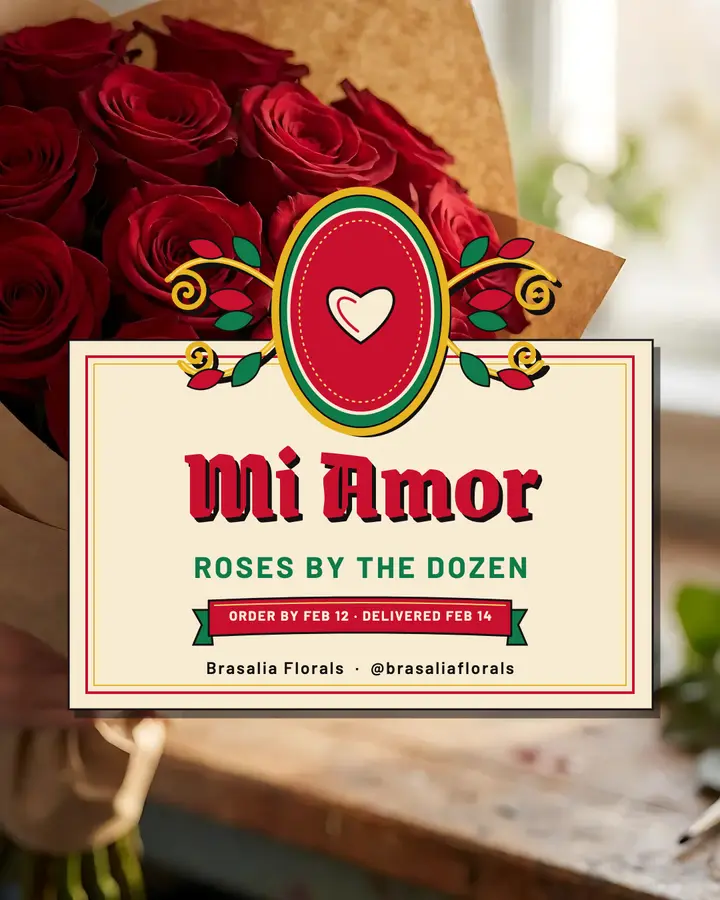 Brasalia Florals Valentine roses post: valentine rose florist post template