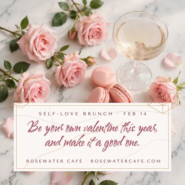 Rosewater Galentine's brunch post template