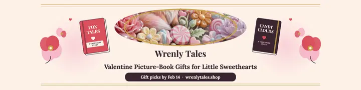 Wrenly Tales Valentine gift banner template