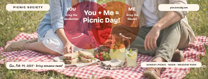 You and Me Picnic Day Venn cover template