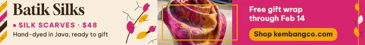 Kembang & Co. batik silk scarves Valentine's leaderboard template