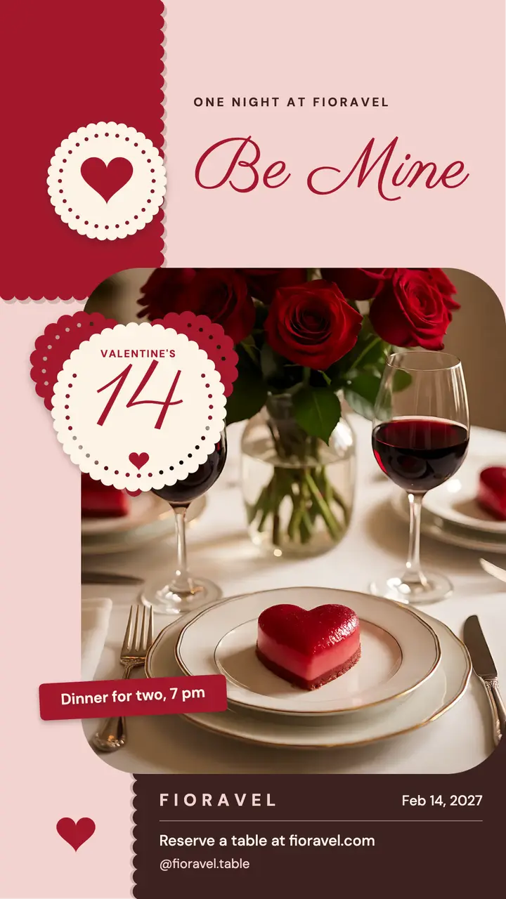 Valentine's Day dinner story, paper lace doily template