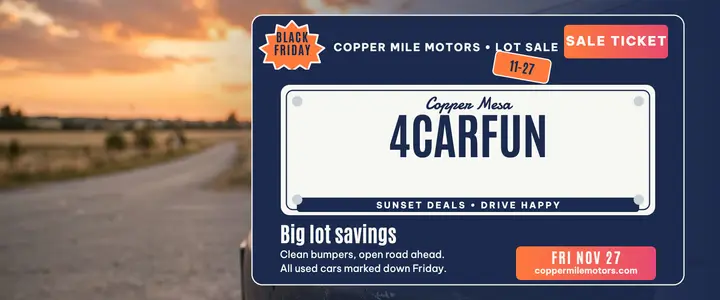 Copper Mile Black Friday plate ticket template
