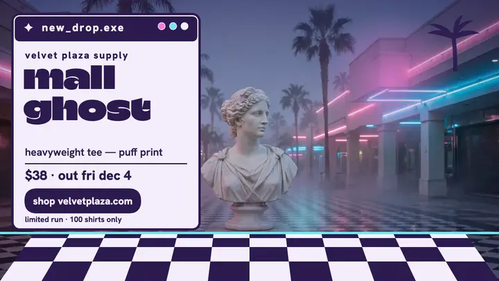 Velvet Plaza Supply Mall Ghost drop thumbnail template