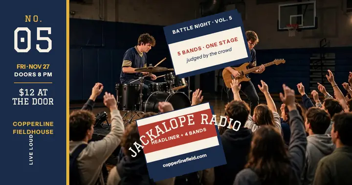Jackalope Radio battle night poster template