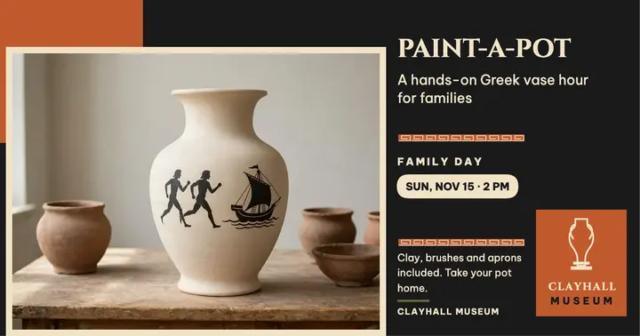 Clayhall vase painting family day post template