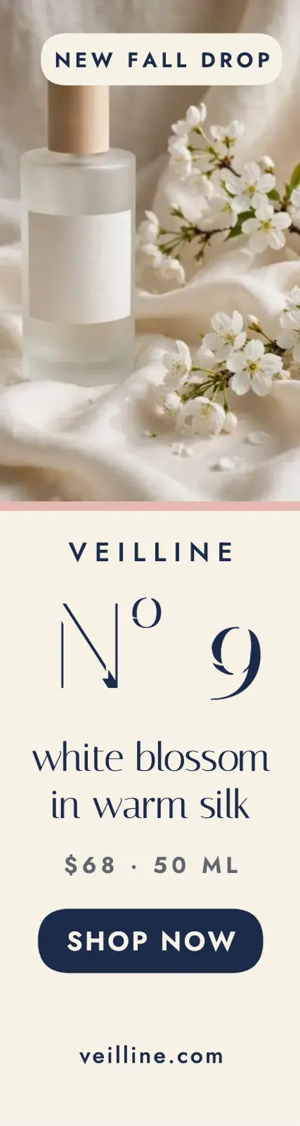 Veilline No. 9 shadow perfume ad template