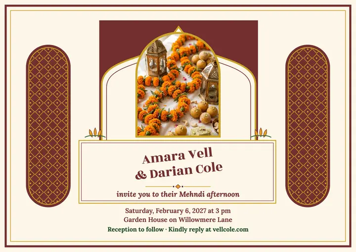 Vell Cole jharokha wedding certificate template