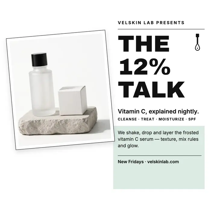 Velskin Lab vitamin C podcast cover template