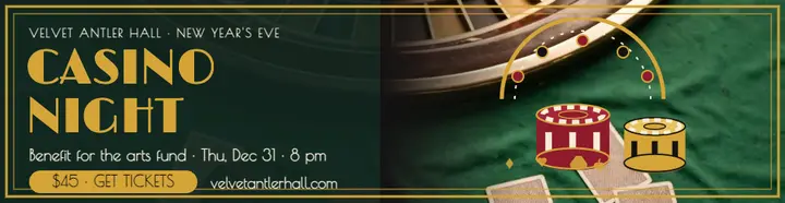 Velvet Antler casino benefit billboard template