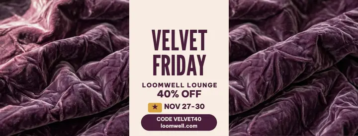 Loomwell Lounge velvet Black Friday cover: black friday sale cover template