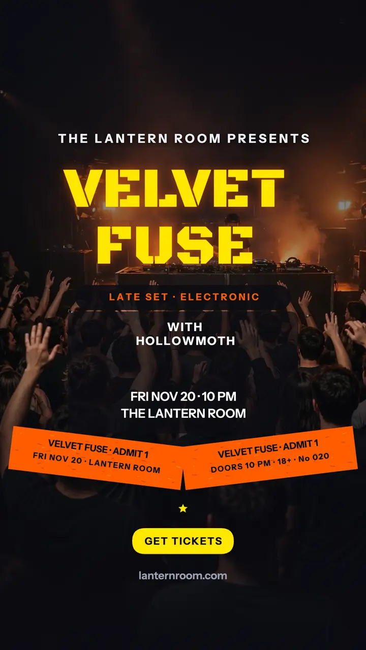 Velvet Fuse club gig wristband story template