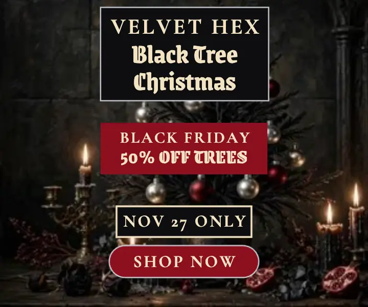 Velvet Hex Black Christmas sale ad template