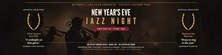 Velvet Lantern jazz night banner template