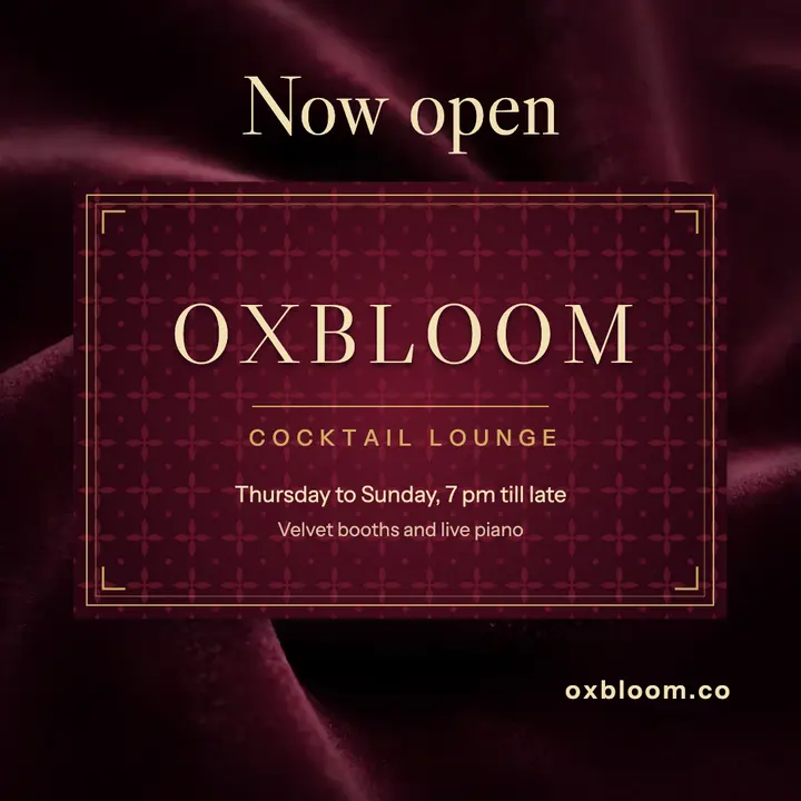 Oxbloom lounge now open template