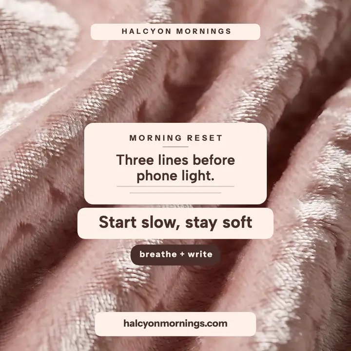 Velvet morning reset journal post template