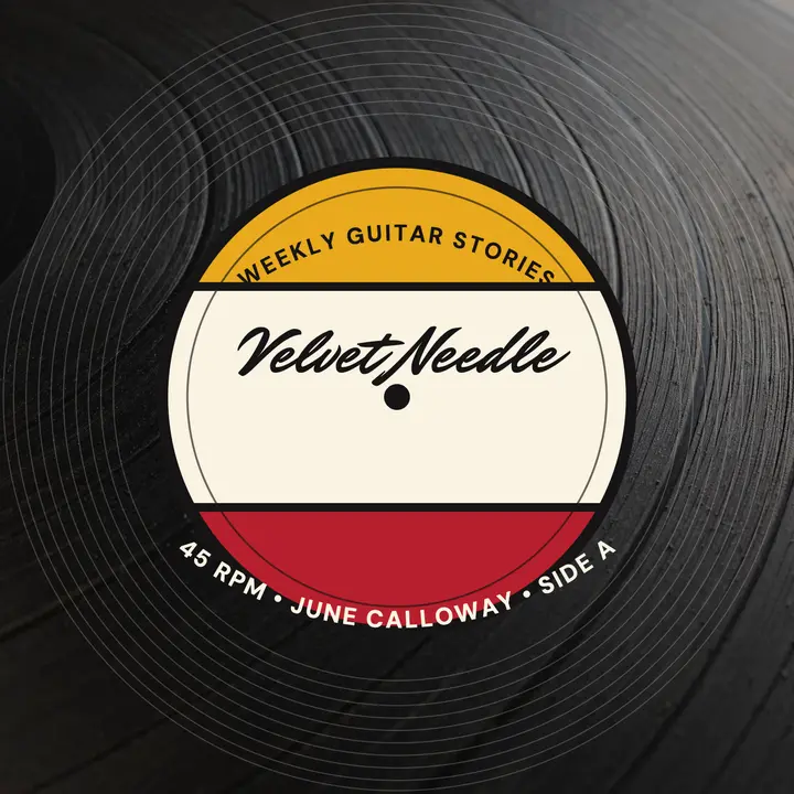 Velvet Needle guitar stories podcast cover template