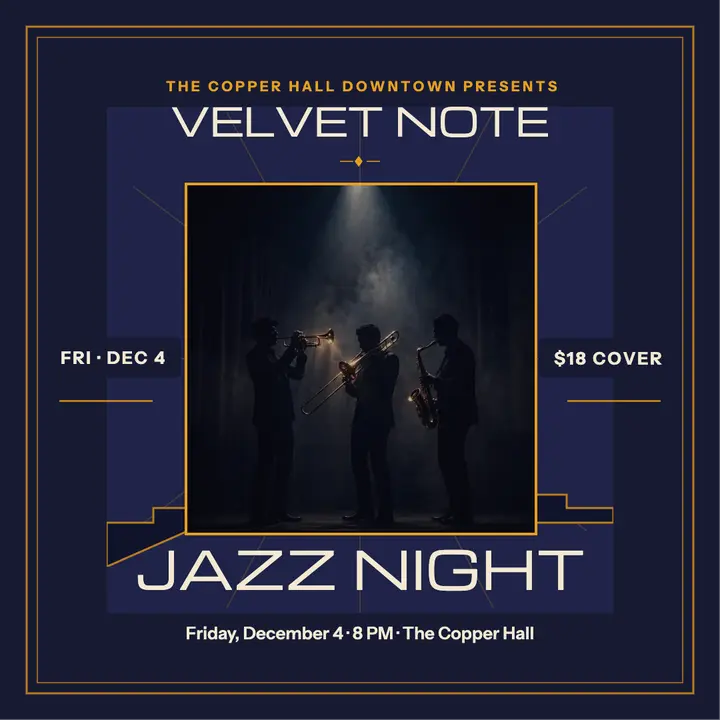 Velvet Note deco jazz night post template