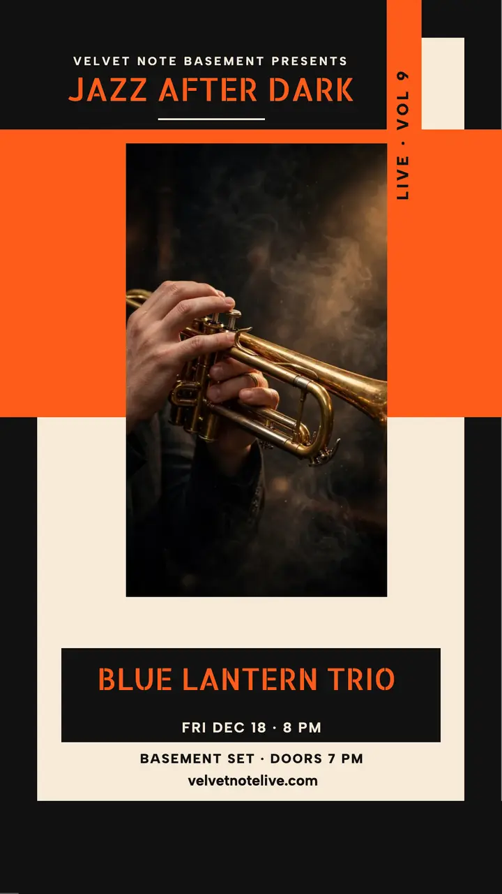 Velvet Note Basement jazz night story template