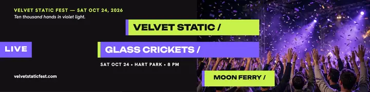 Velvet Static Fest lineup banner template
