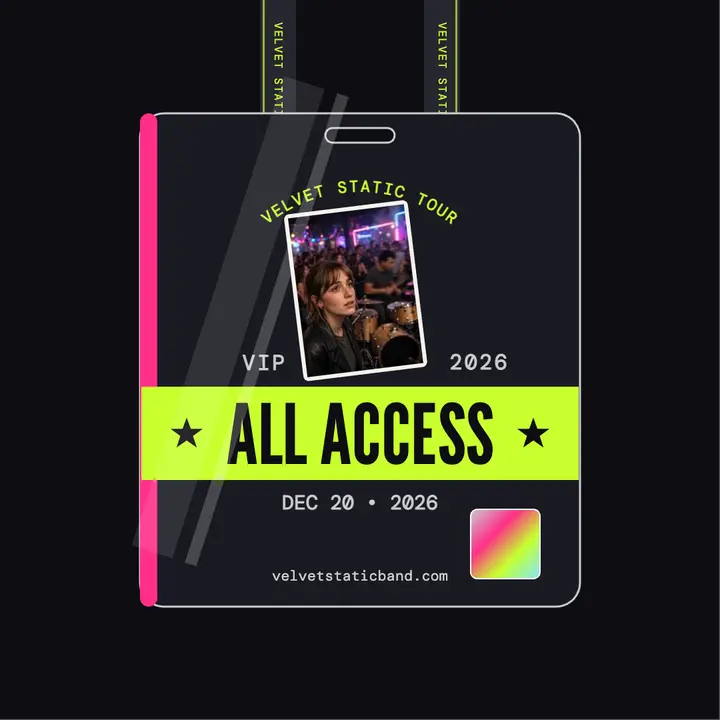 Velvet Static tour laminate post template