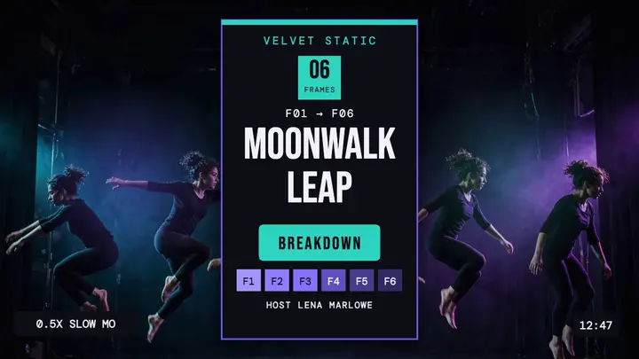 Moonwalk Leap breakdown thumbnail template