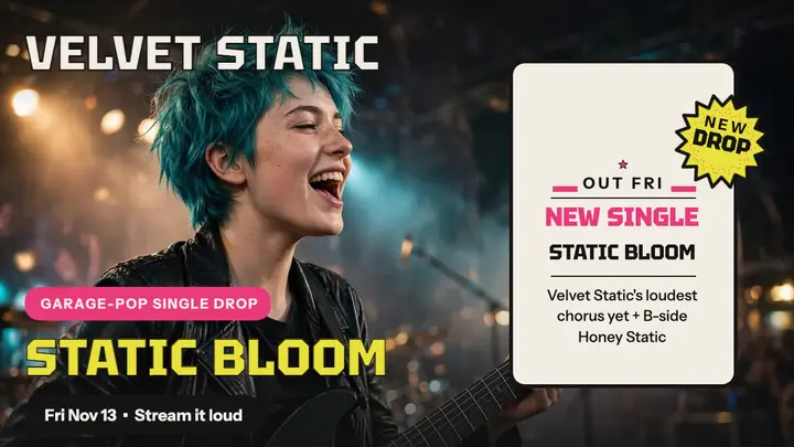 Velvet Static single drop thumbnail template
