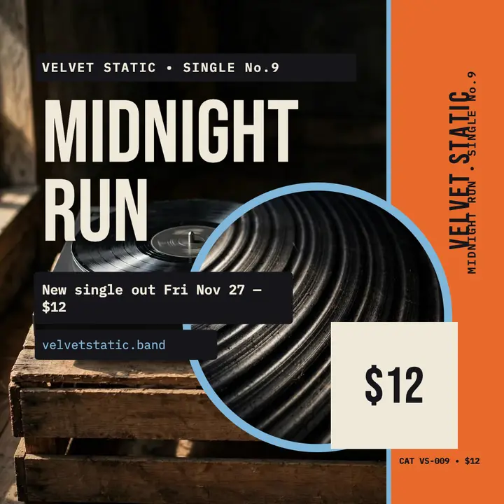 Velvet Static midnight run single post template