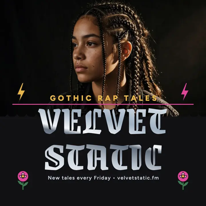 Velvet Static gothic rap tales cover template